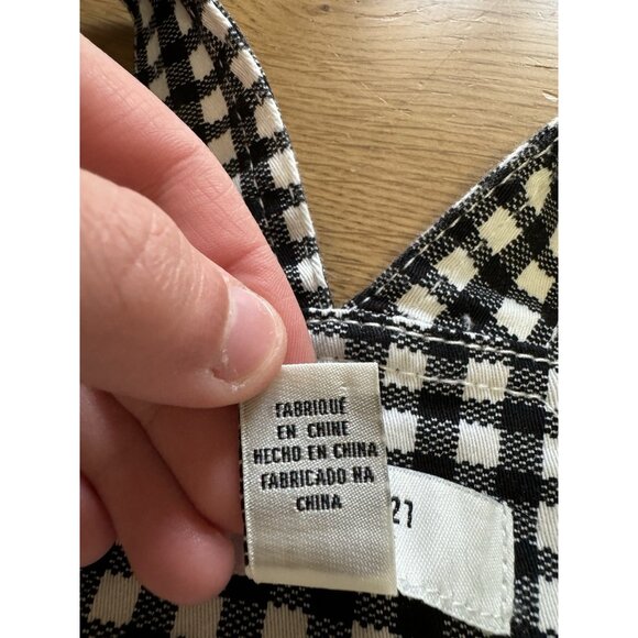 Forever 21 Jumper Overall Dress Skirt Women’s Small Checkered Black and White‎ - Picture 4 of 15